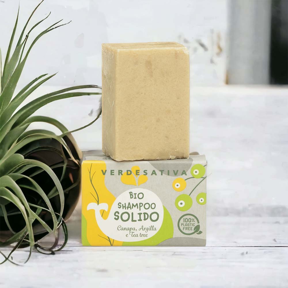 Bio Shampoo Solido Canapa, Argilla e Tea Tree