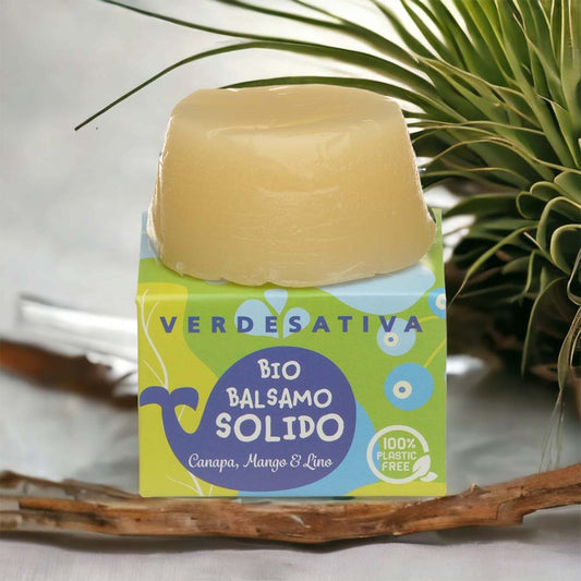 Bio Balsamo Solido Canapa, Mango e Lino