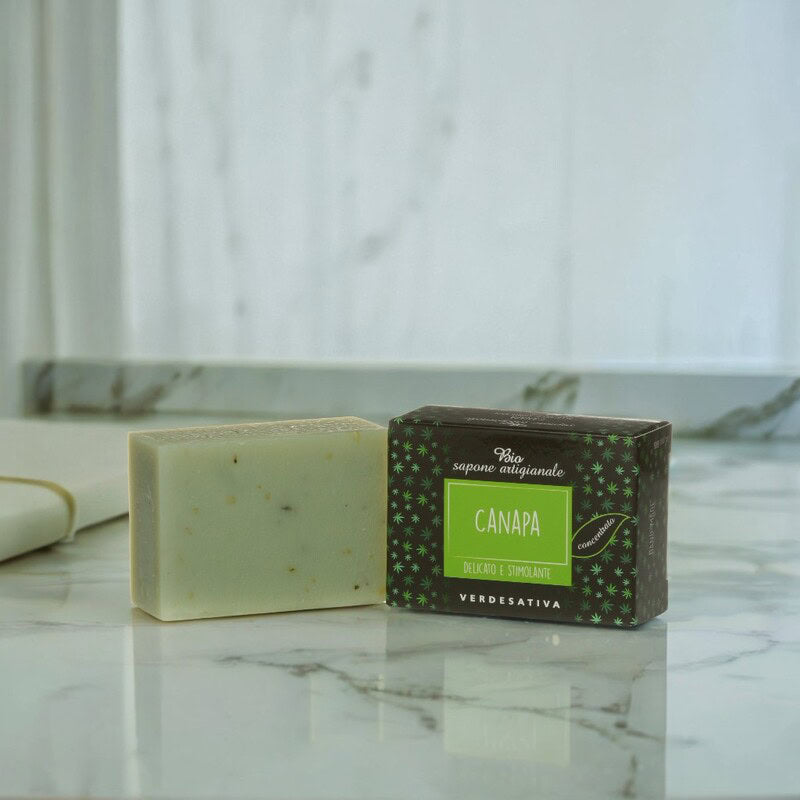 Bio sapone artigianale alla Canapa Delicato e Stimolante